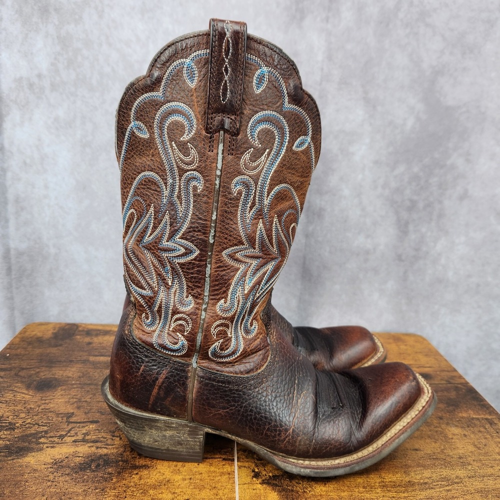 Ariat Western Boots Womens 6 B‎ Brown Leather Rowdy Cowgirl Roper Botas 15825